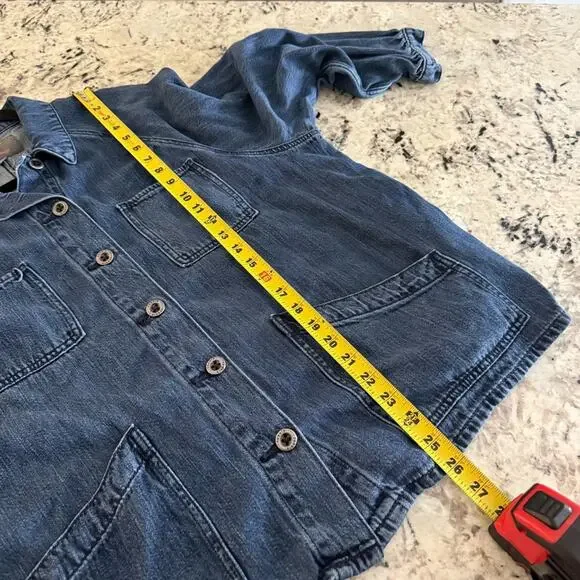 Torrid Tencel Chore Jacket 2X 19712966 Denim Jacket Jean Jacket - Picture 12 of 15